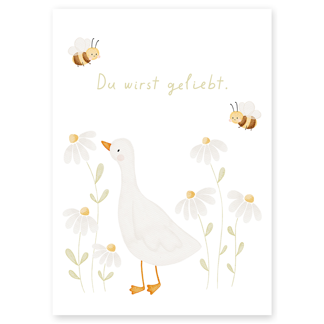 Kinderposter Gans Du wirst geliebt