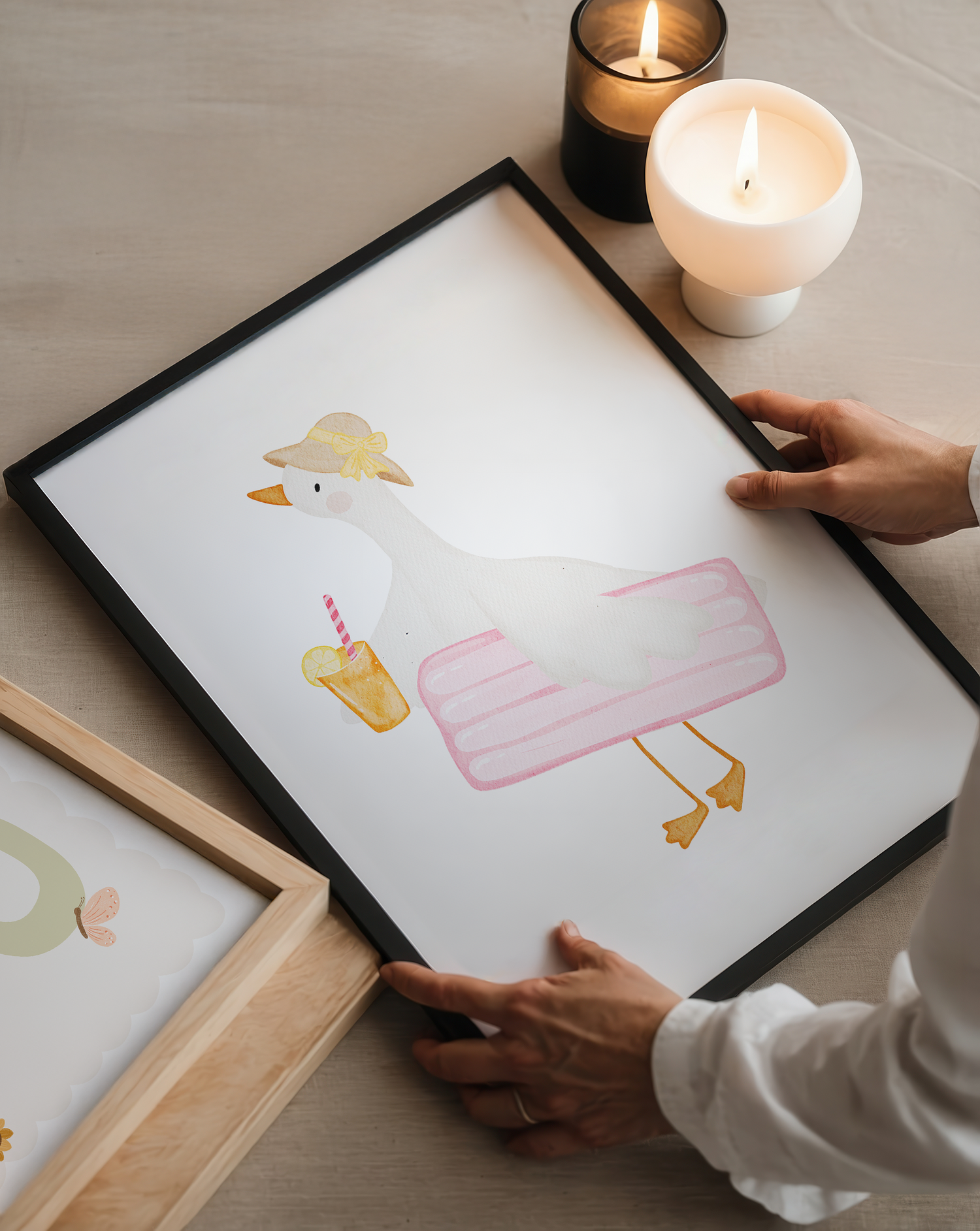 Kinderposter Gans im Sommer