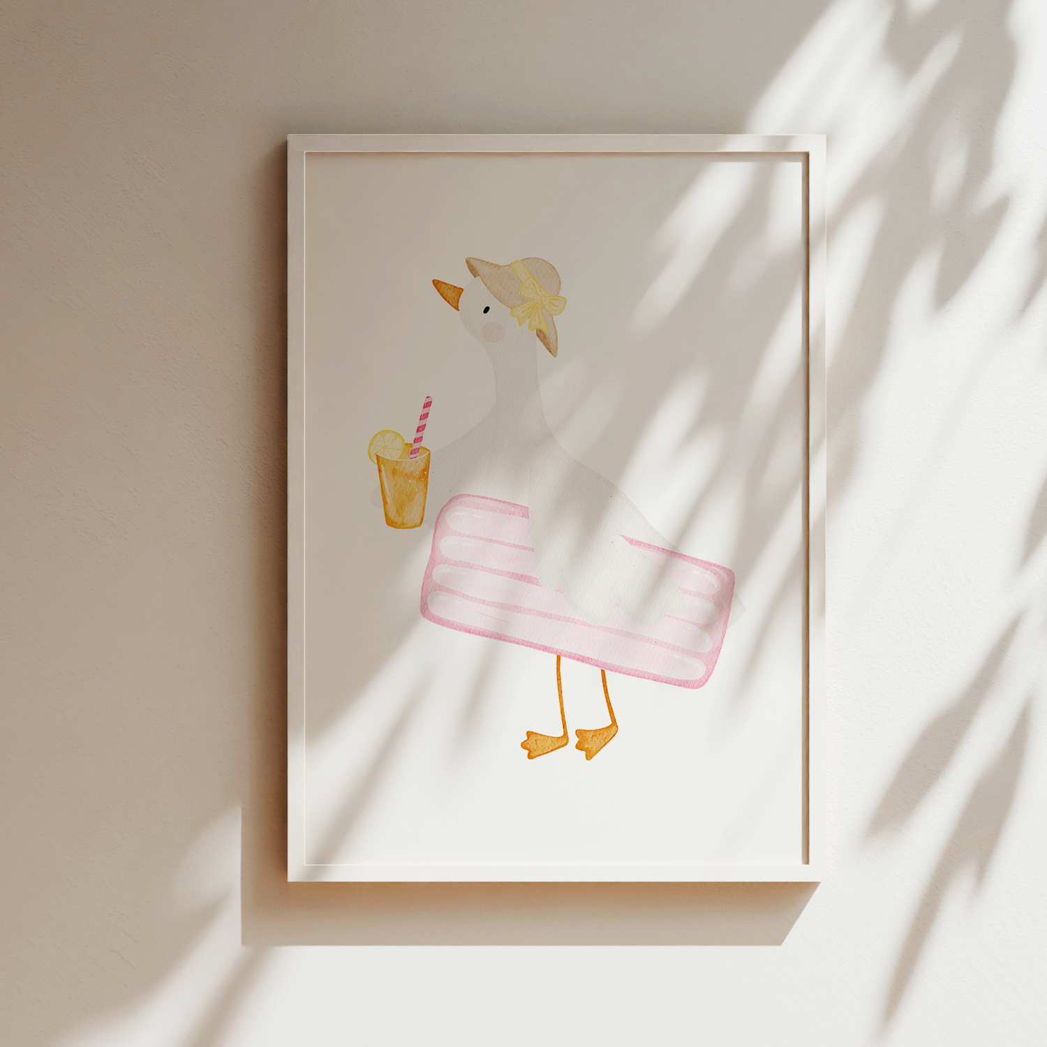 Kinderposter Gans im Sommer