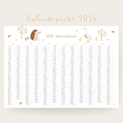 Kalenderposter 2026 Gans &amp; Igel