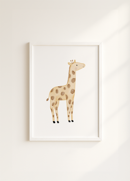 Kinderposter Safaritiere Giraffe