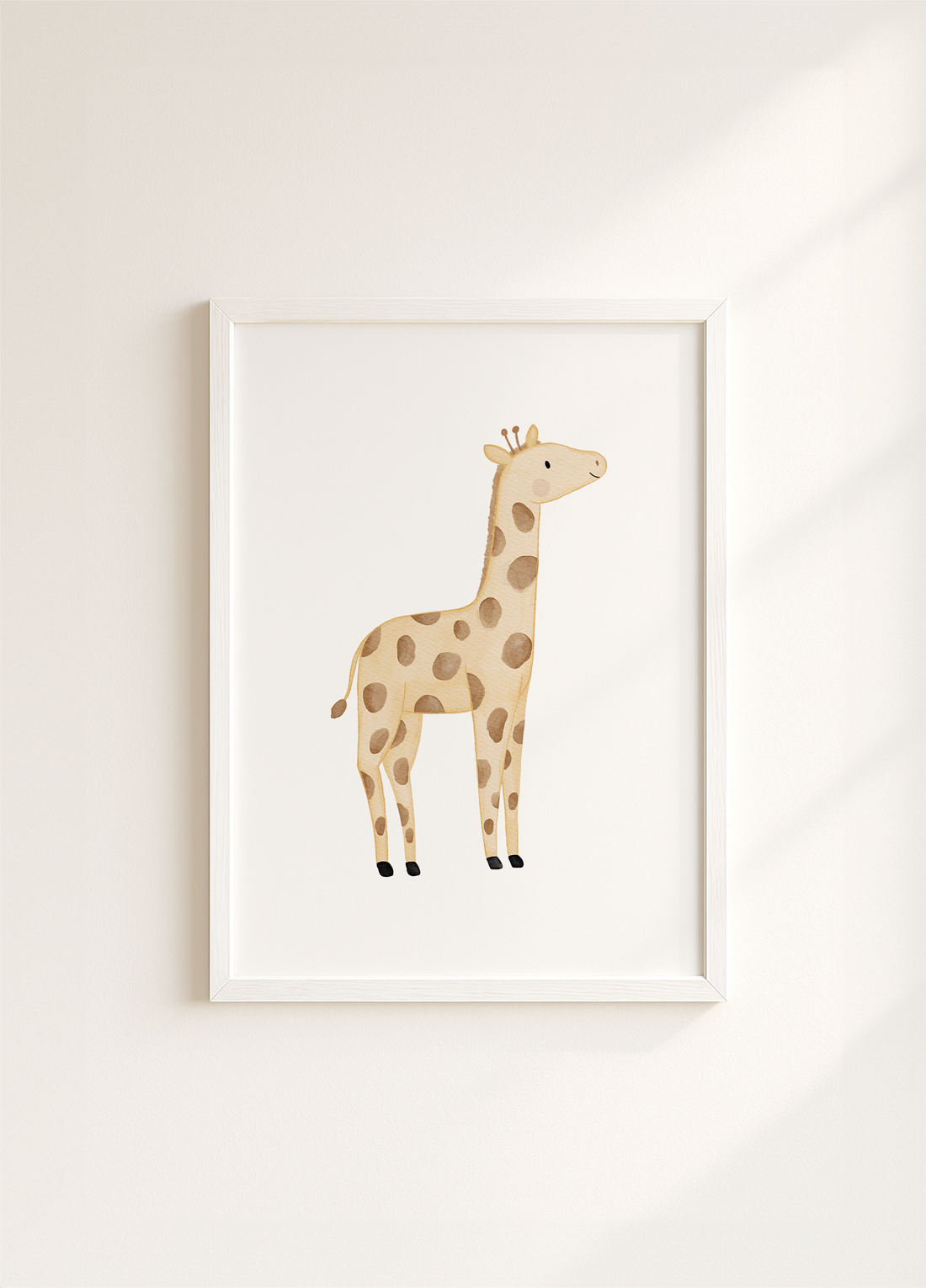 Kinderposter Safaritiere Giraffe inkl. Rahmen