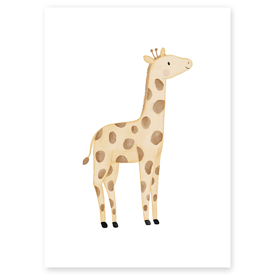 Kinderposter Safaritiere Giraffe