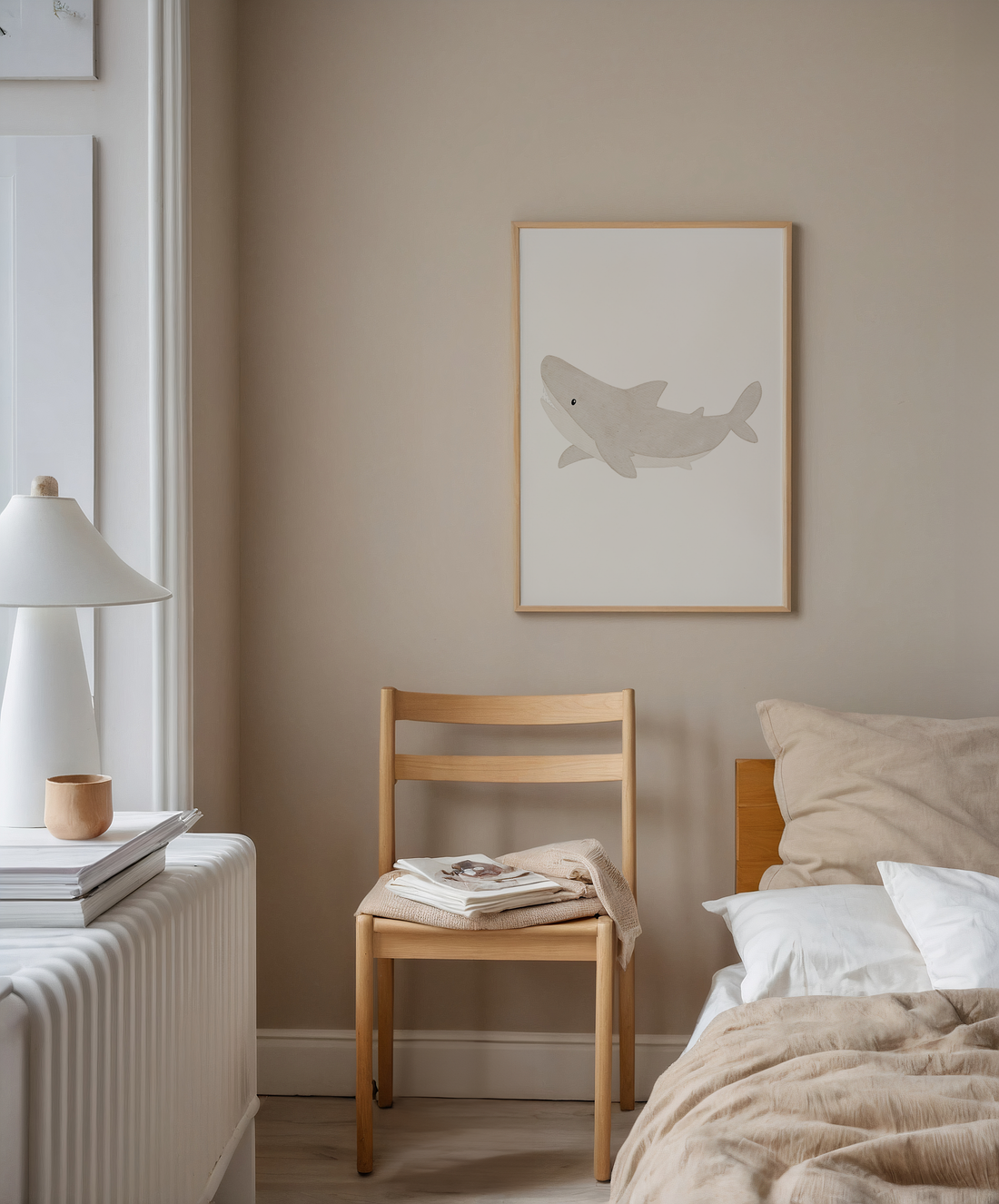 Kinderposter Hai inkl. Rahmen