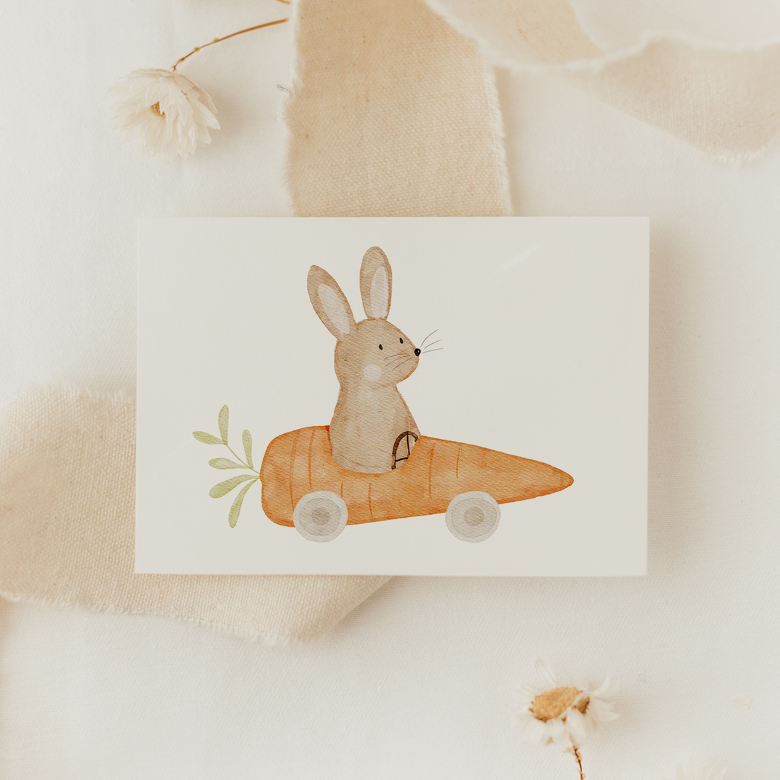 Hej Hanni Minikarte Hase Möhrenauto A7