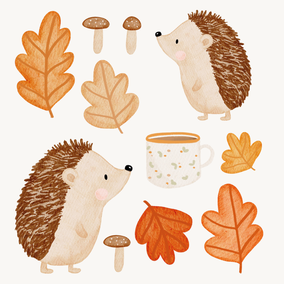 Hej Hanni Bügelbild Herbst Igel