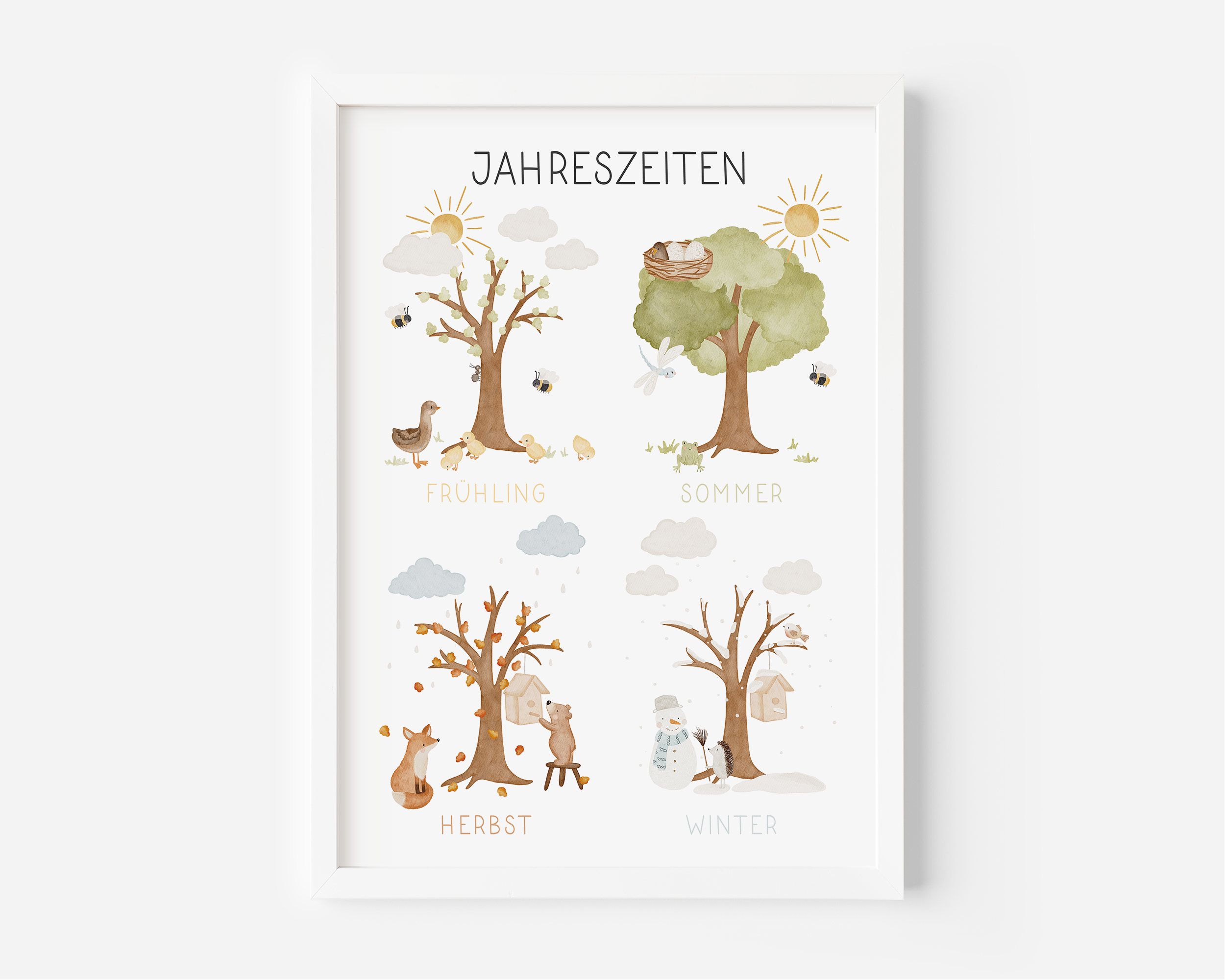 Kinderposter 4 Jahreszeiten