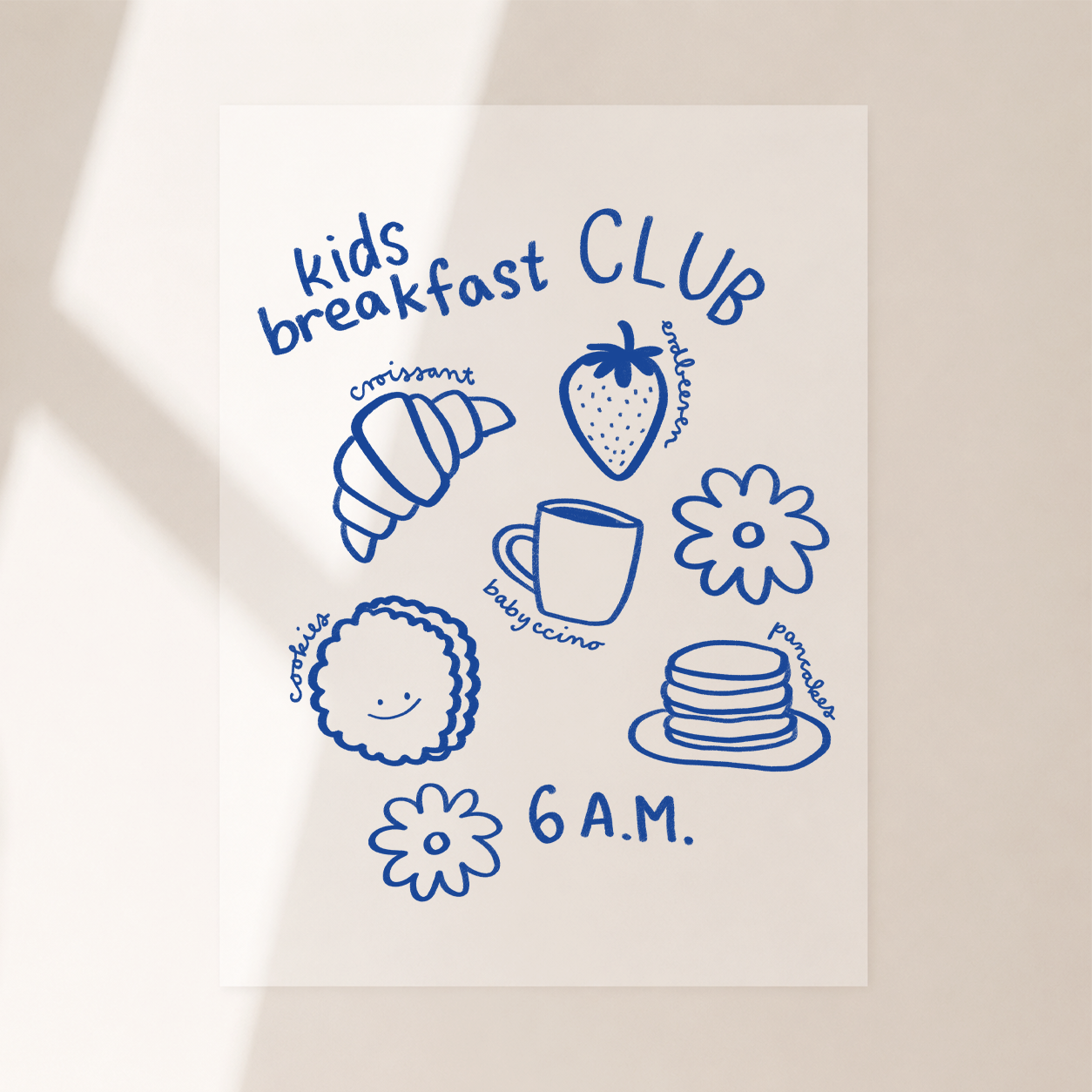 Großes Bügelbild Kids Breakfast Club
