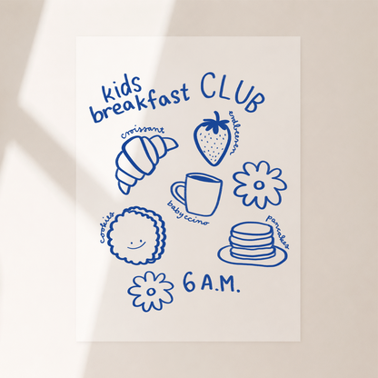 Großes Bügelbild Kids Breakfast Club