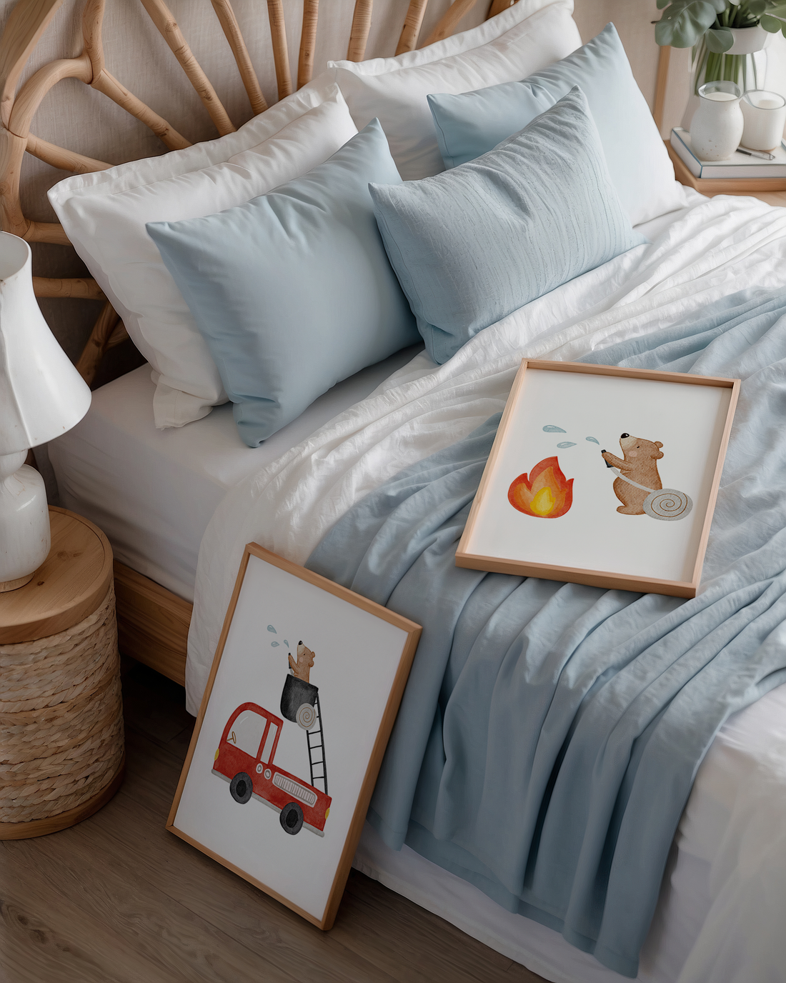 Kinderposter Kleiner Feuerwehrbär