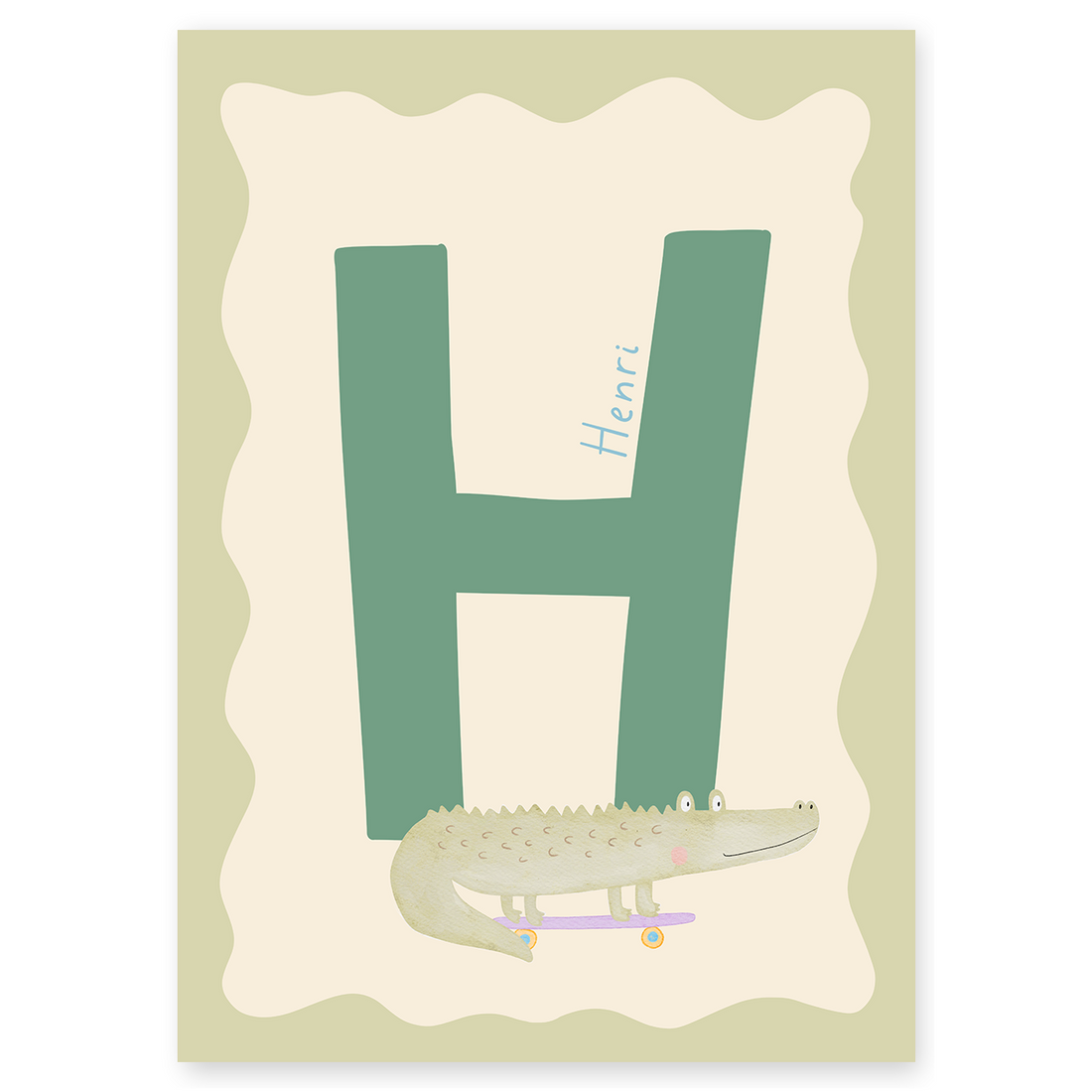 Buchstabenposter Krokodil