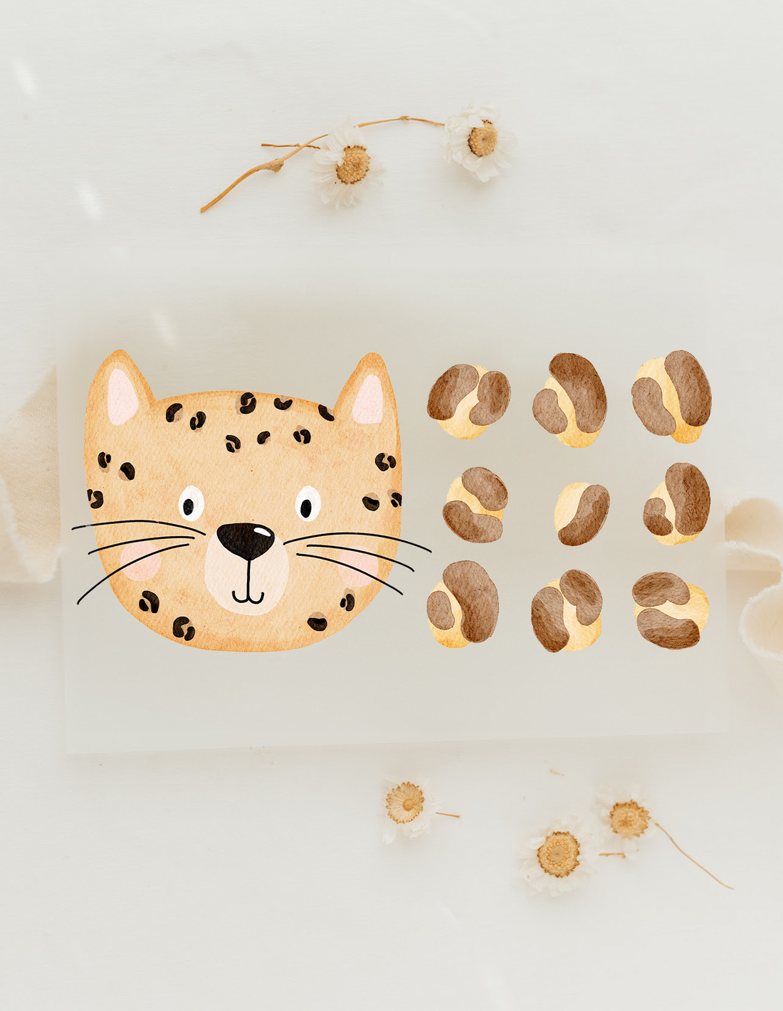 Hej Hanni Bügelbild Leopard Flecken