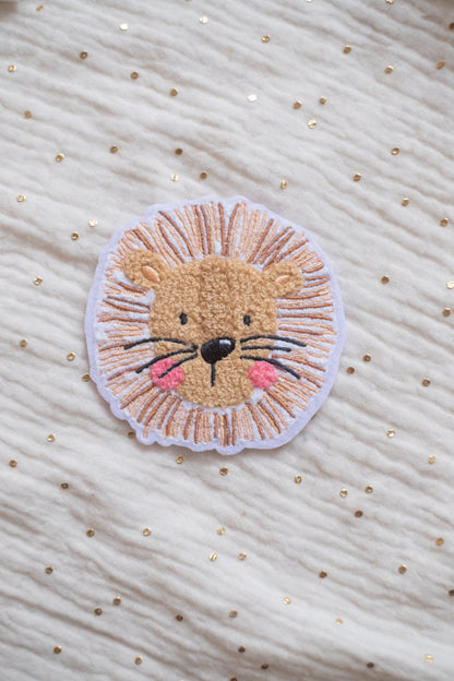 Hej Hanni Patch flauschig Löwe Chenillepatch 10cm breit