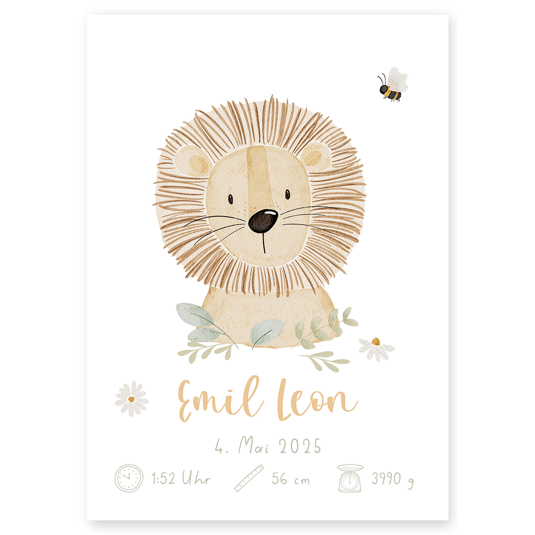 Geburtsposter Löwe