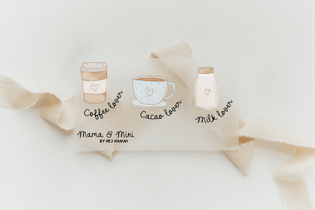 Hej Hanni Bügelbilderset Mama & Mini Coffee, Cacao & Milk Lover