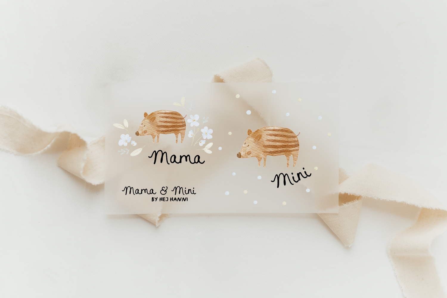 Hej Hanni Bügelbilderset Mama &amp; Mini Frischling