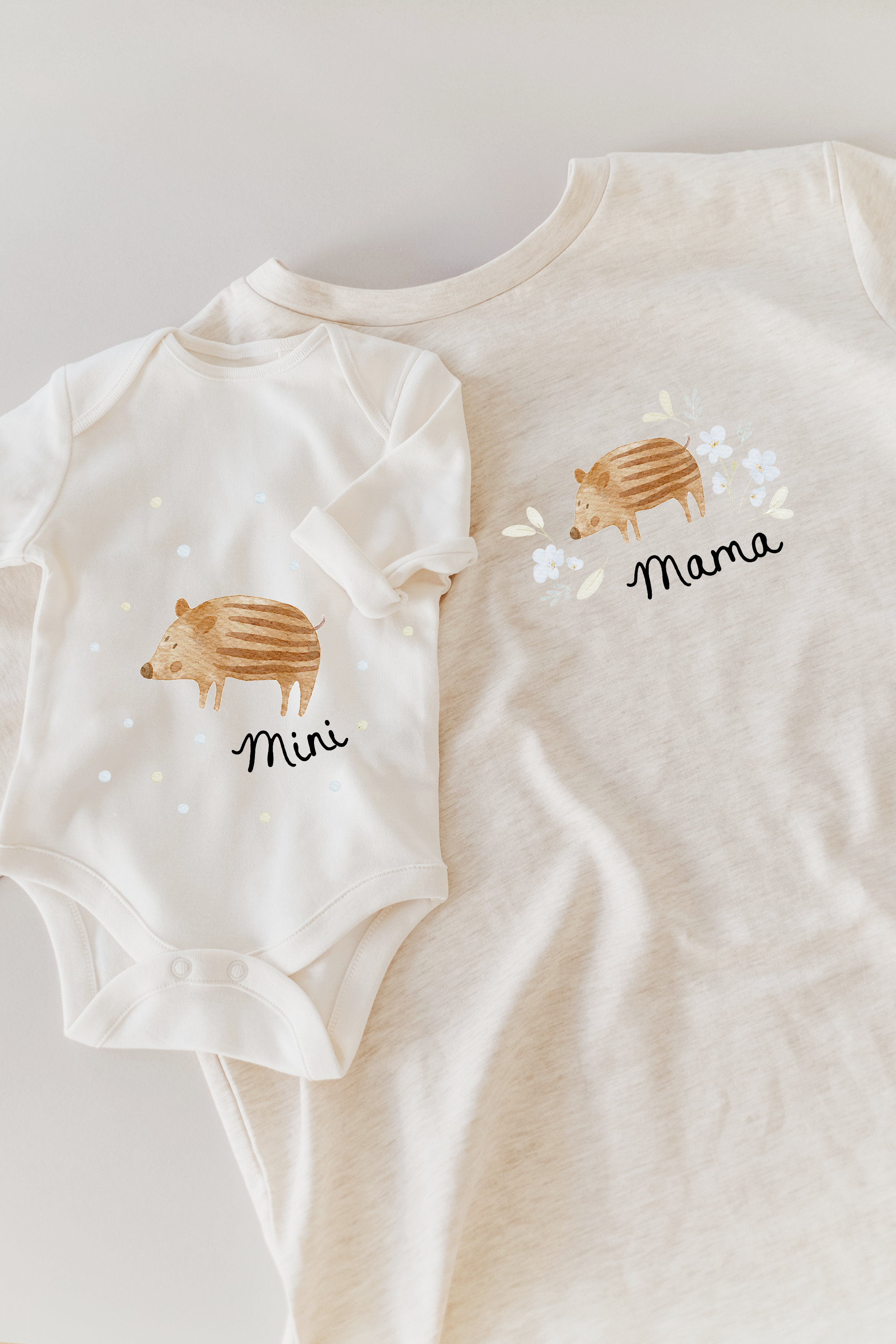 Hej Hanni Bügelbilderset Mama &amp; Mini Frischling