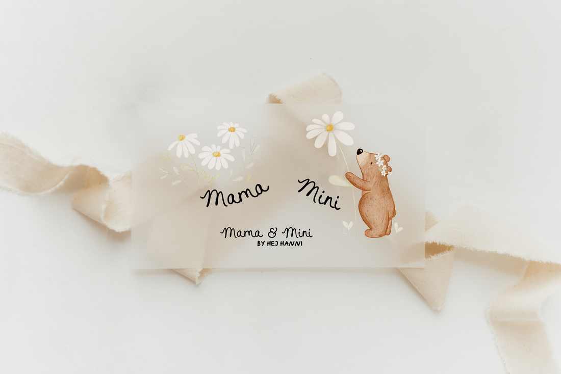 Hej Hanni Bügelbilderset Mama & Mini Gänseblümchen