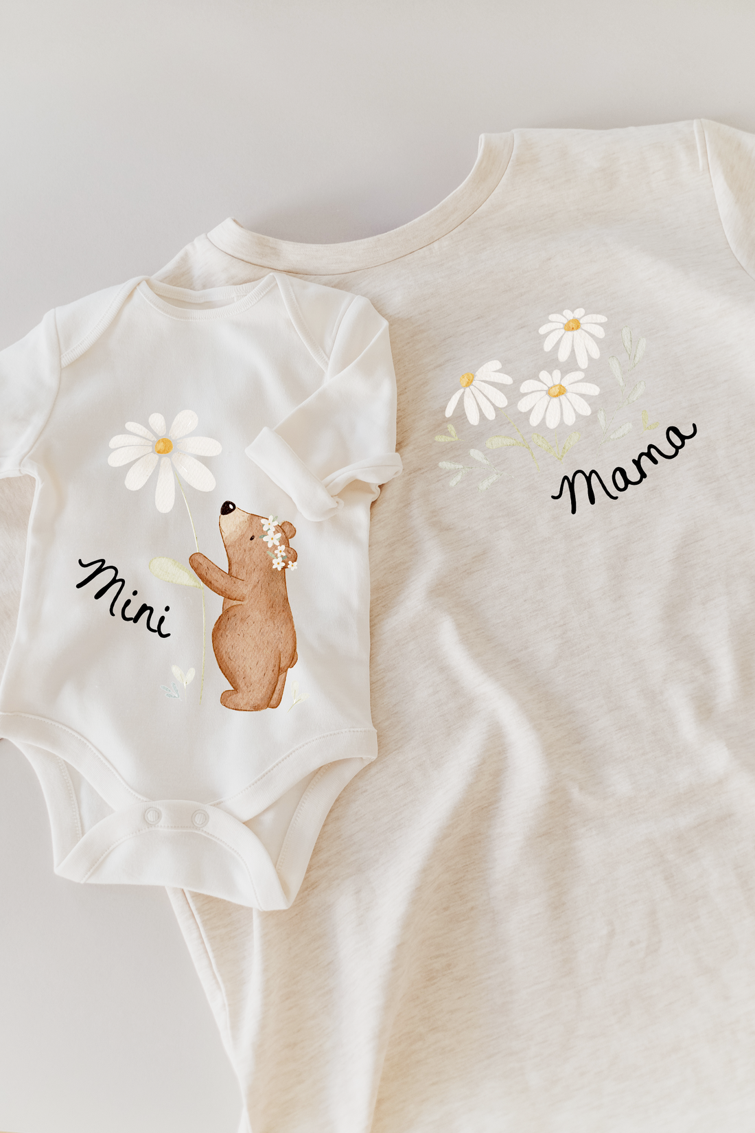 Hej Hanni Bügelbilderset Mama &amp; Mini Gänseblümchen