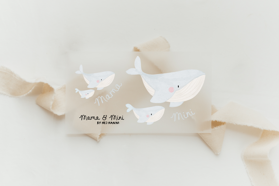 Hej Hanni Bügelbilderset Mama & Mini Wal