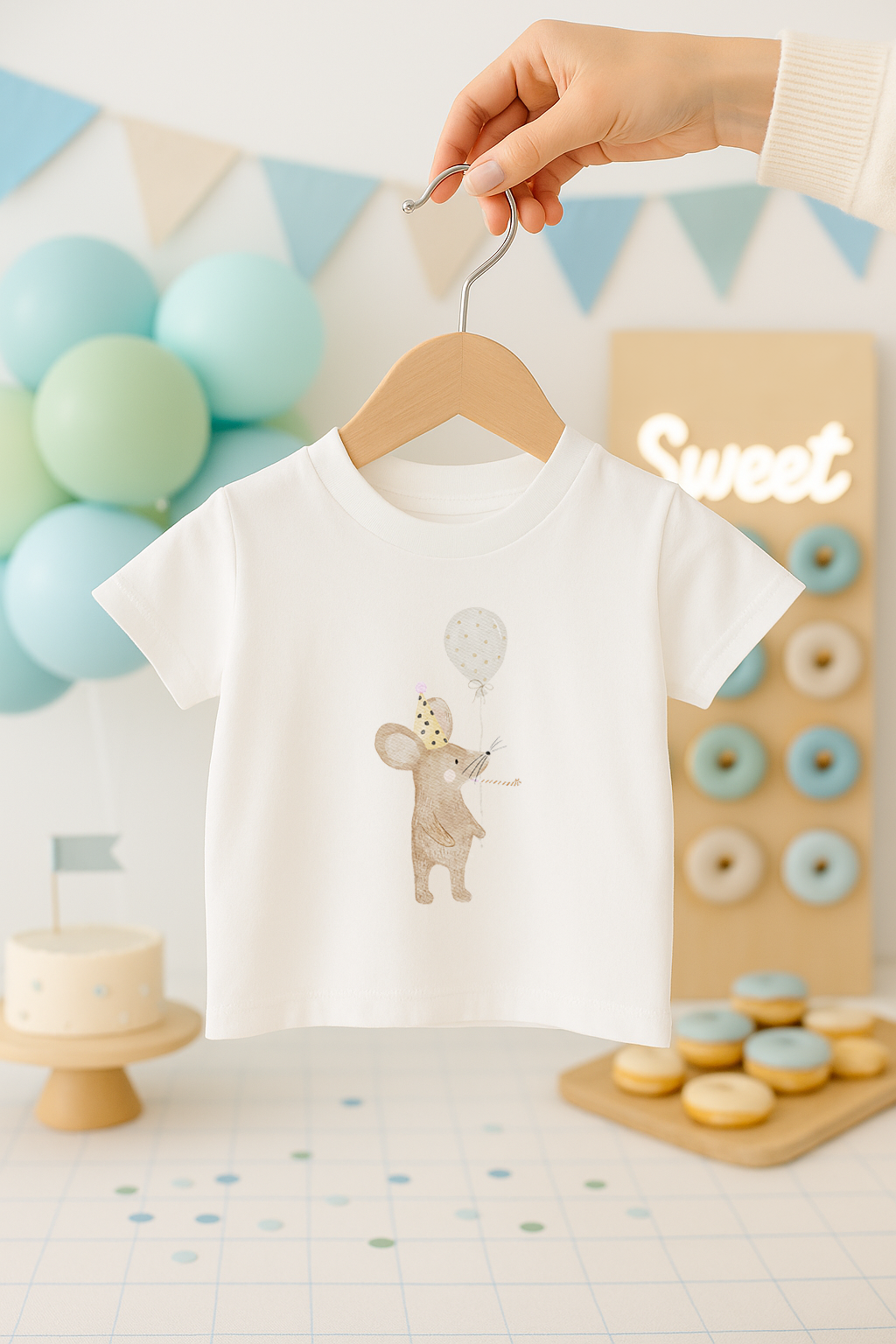 Hej Hanni Bügelbild Maus Geburtstag