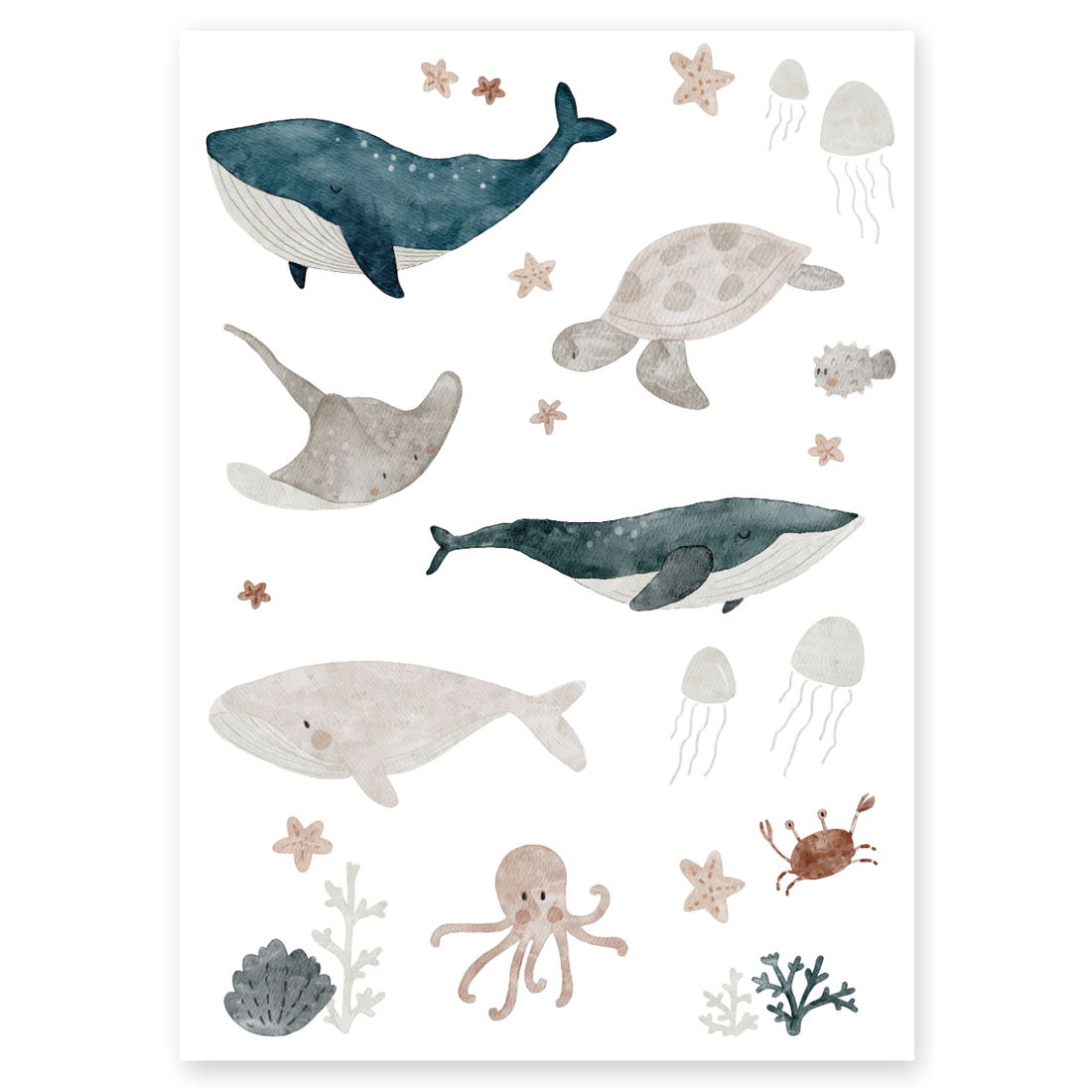 Kinderposter Meerestiere