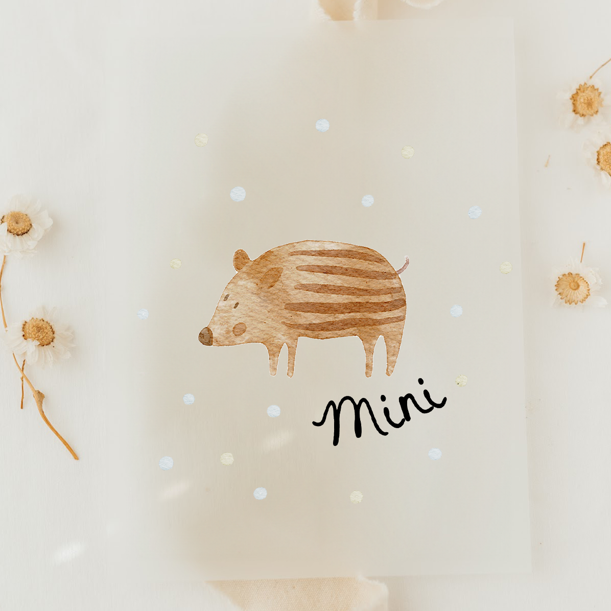 Hej Hanni Bügelbild Mini - Frischling