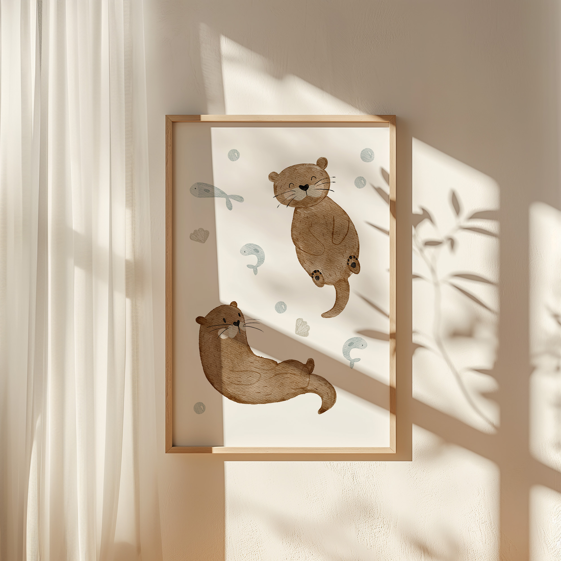Kinderposter Otter inkl. Rahmen