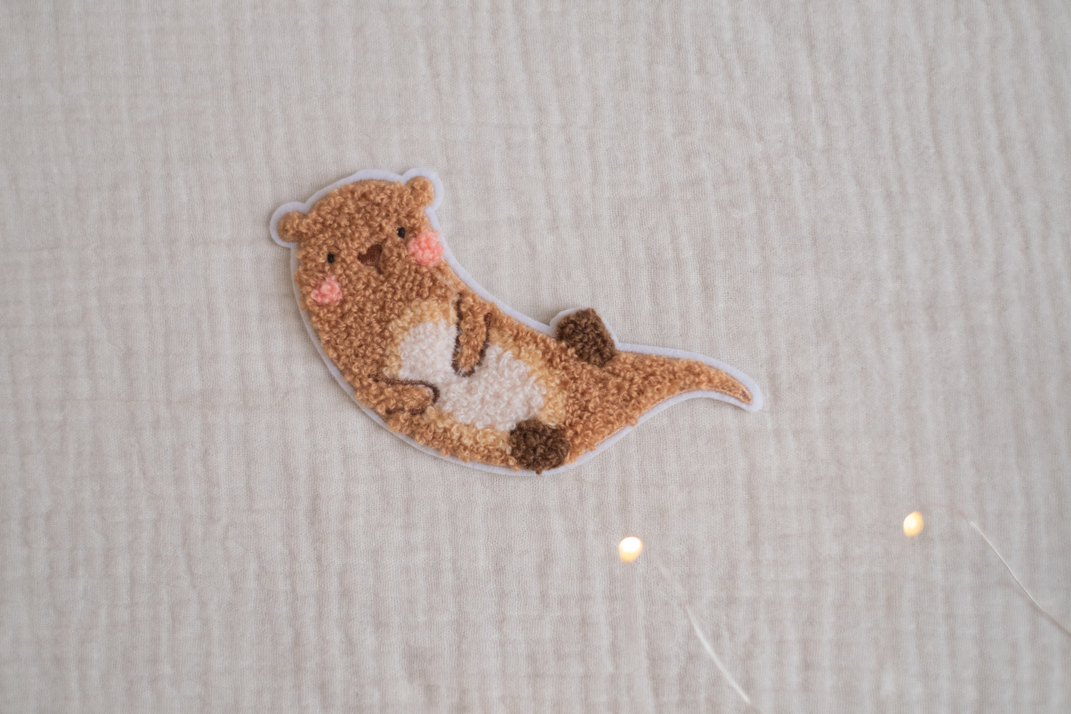 Bügelpatch Otter Chenillepatch 12cm breit