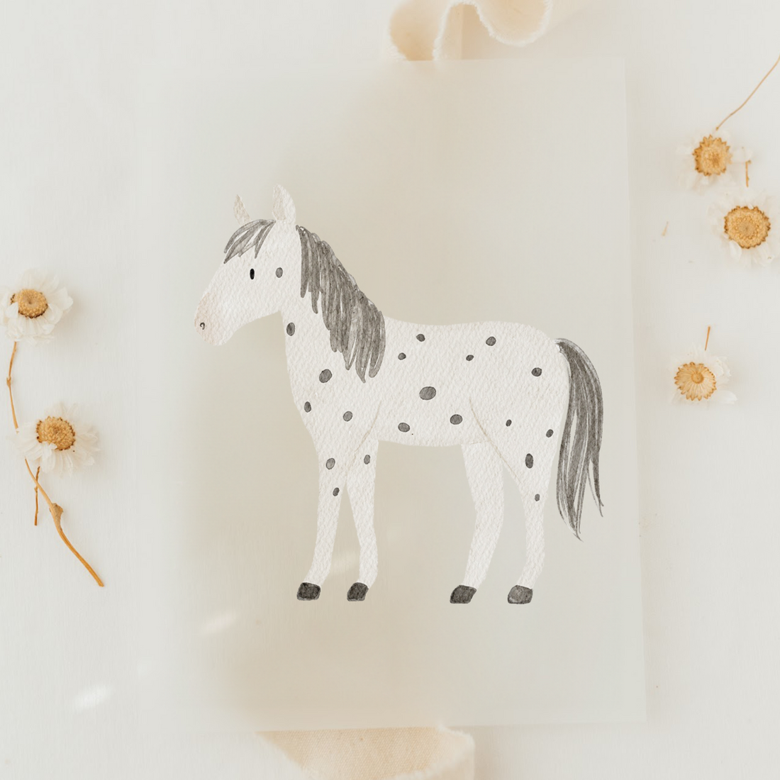 Hej Hanni Bügelbild Pferd