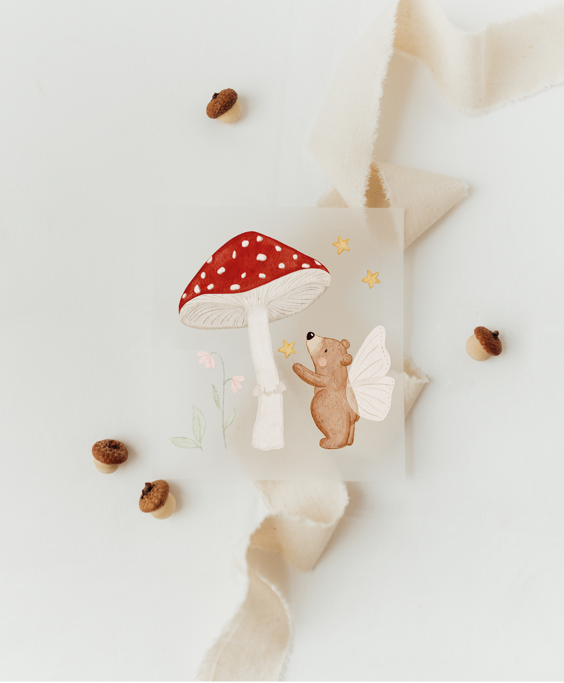 Hej Hanni Bügelbild Pilzbär