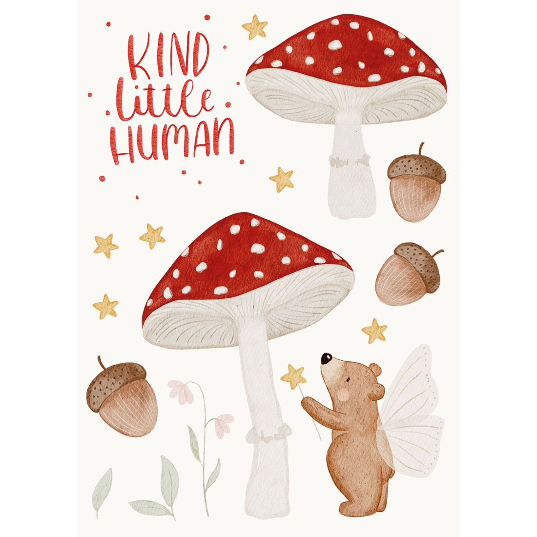 Hej Hanni Bügelbilderset A6 Pilzbär