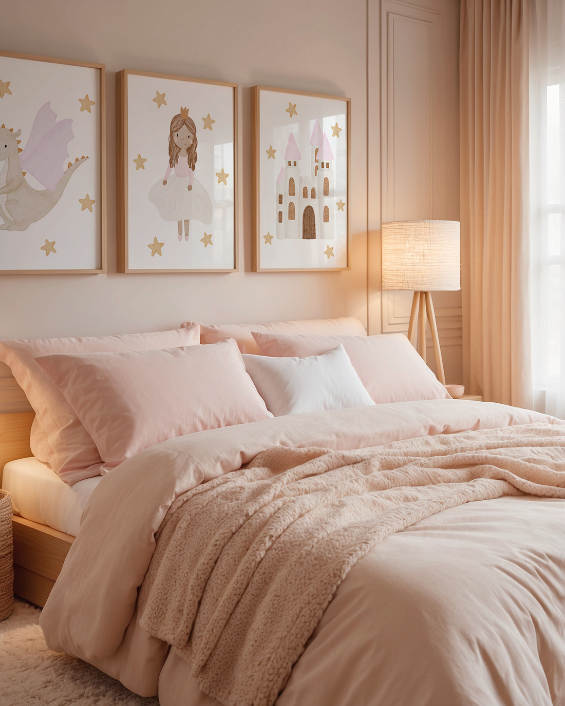 Kinderposter Märchenschloss Sterne