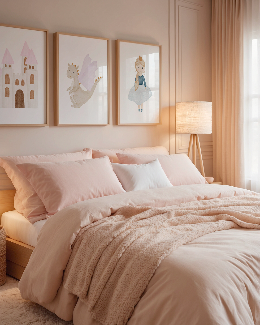 Kinderposter Prinzessin in blauem Kleid