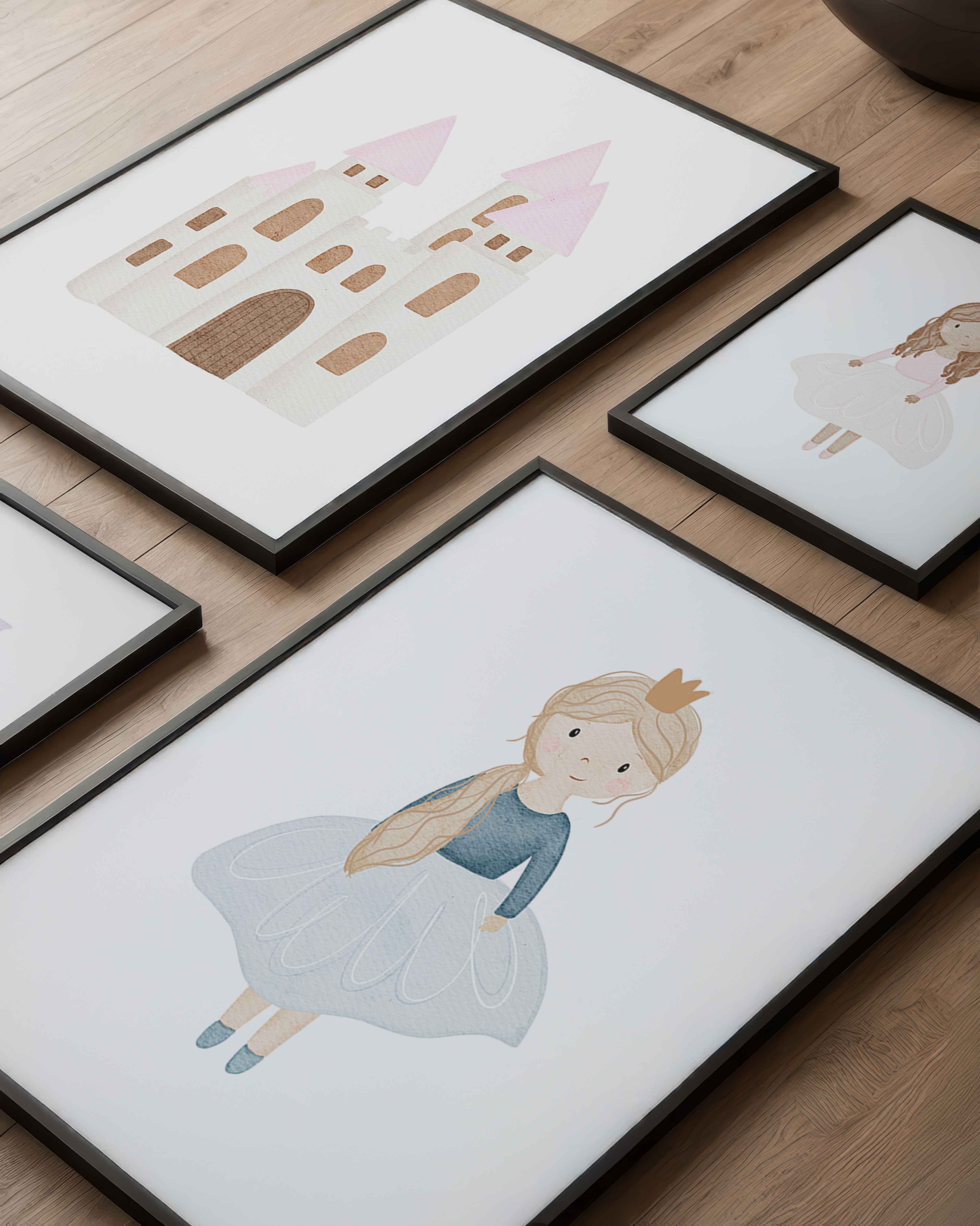 Kinderposter Prinzessin rosa