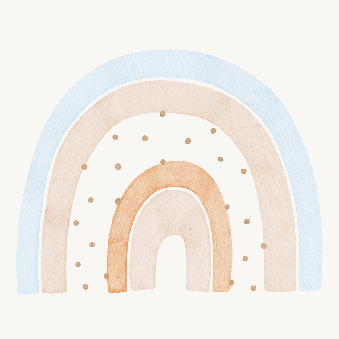 Hej Hanni Bügelbild Regenbogen blau