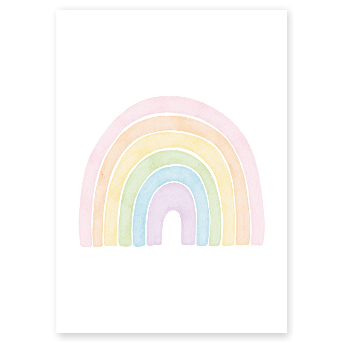 Kinderposter Regenbogen Pastellfarben