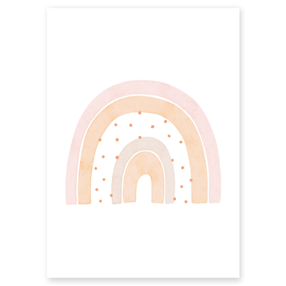 Kinderposter Regenbogen rosa