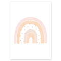 Kinderposter Regenbogen rosa