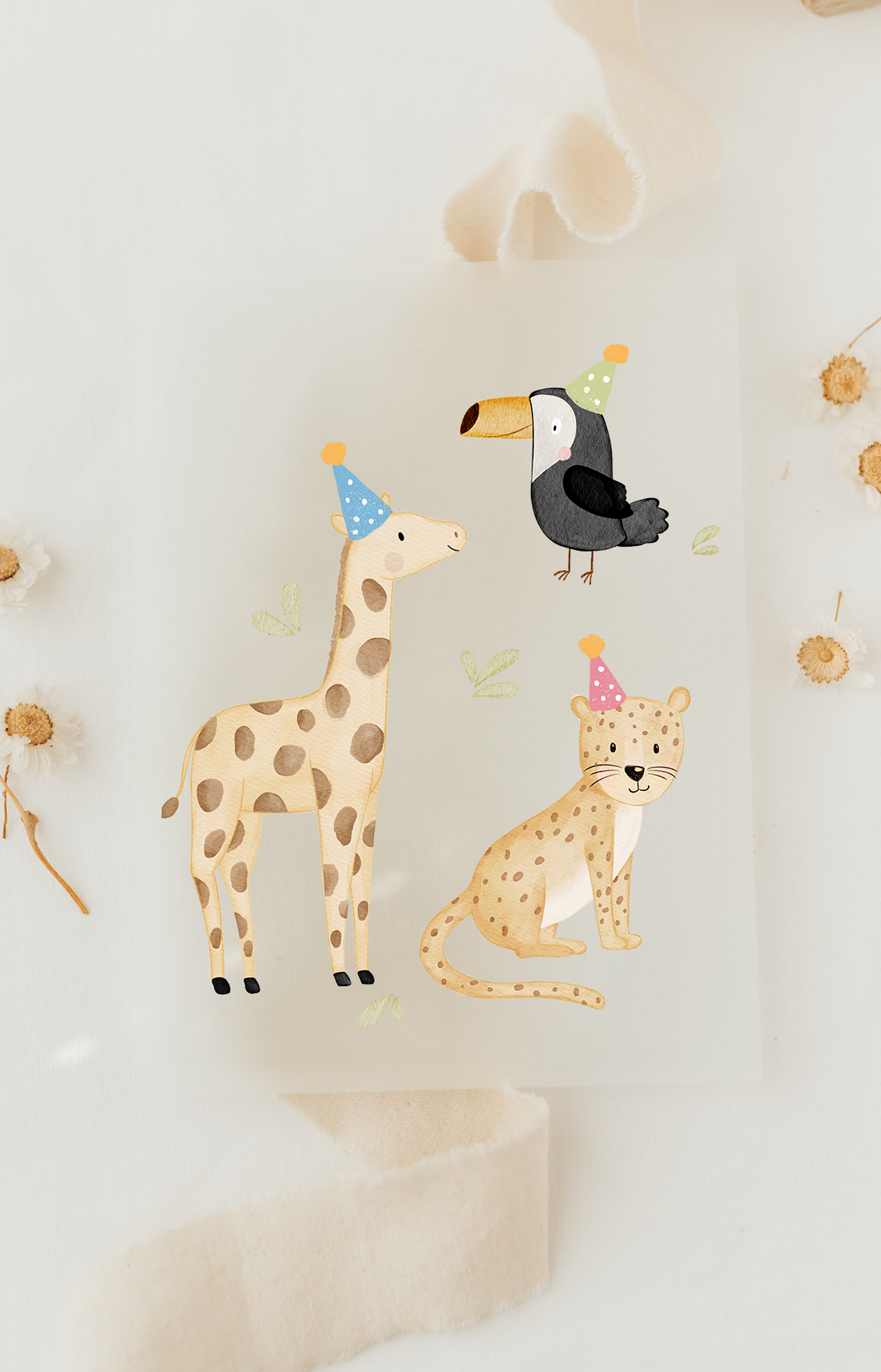 Hej Hanni Bügelbild Geburtstag Safaritiere