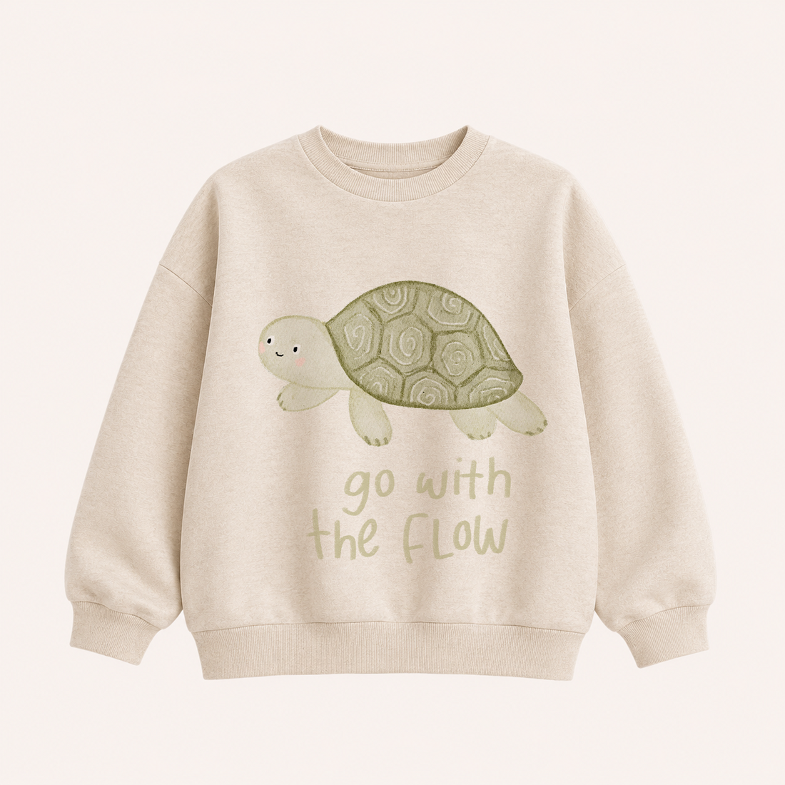 Großes Bügelbild Schildkröte Go with the flow
