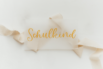 Hej Hanni Bügelbild Schulkind Schriftzug