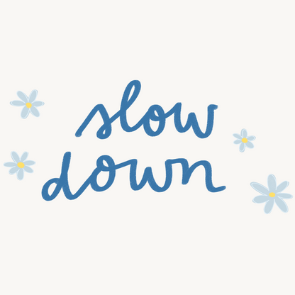 Hej Hanni Bügelbild slow down