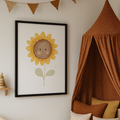 Kinderposter Sonnenblume inkl. Rahmen