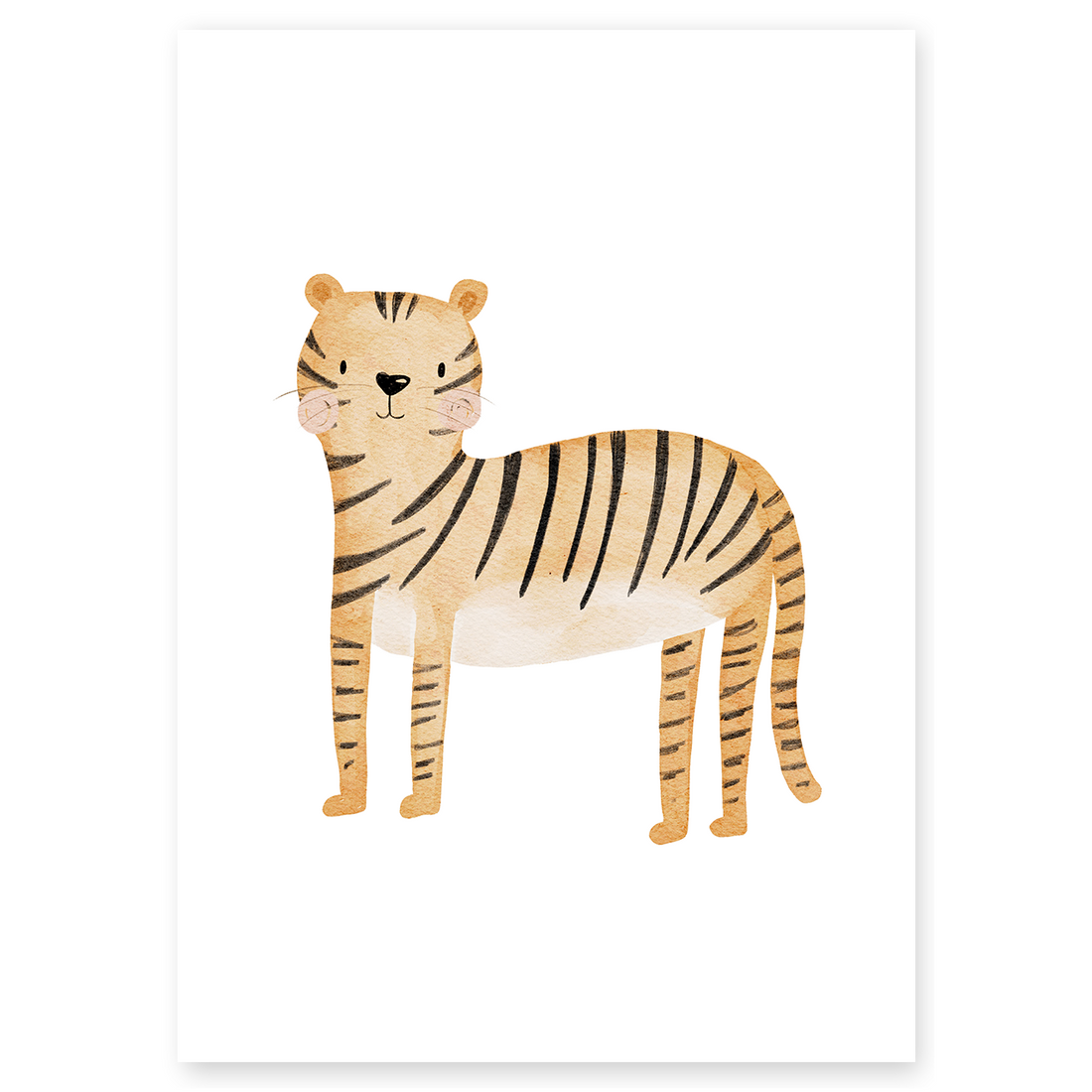 Kinderposter Safaritiere Tiger