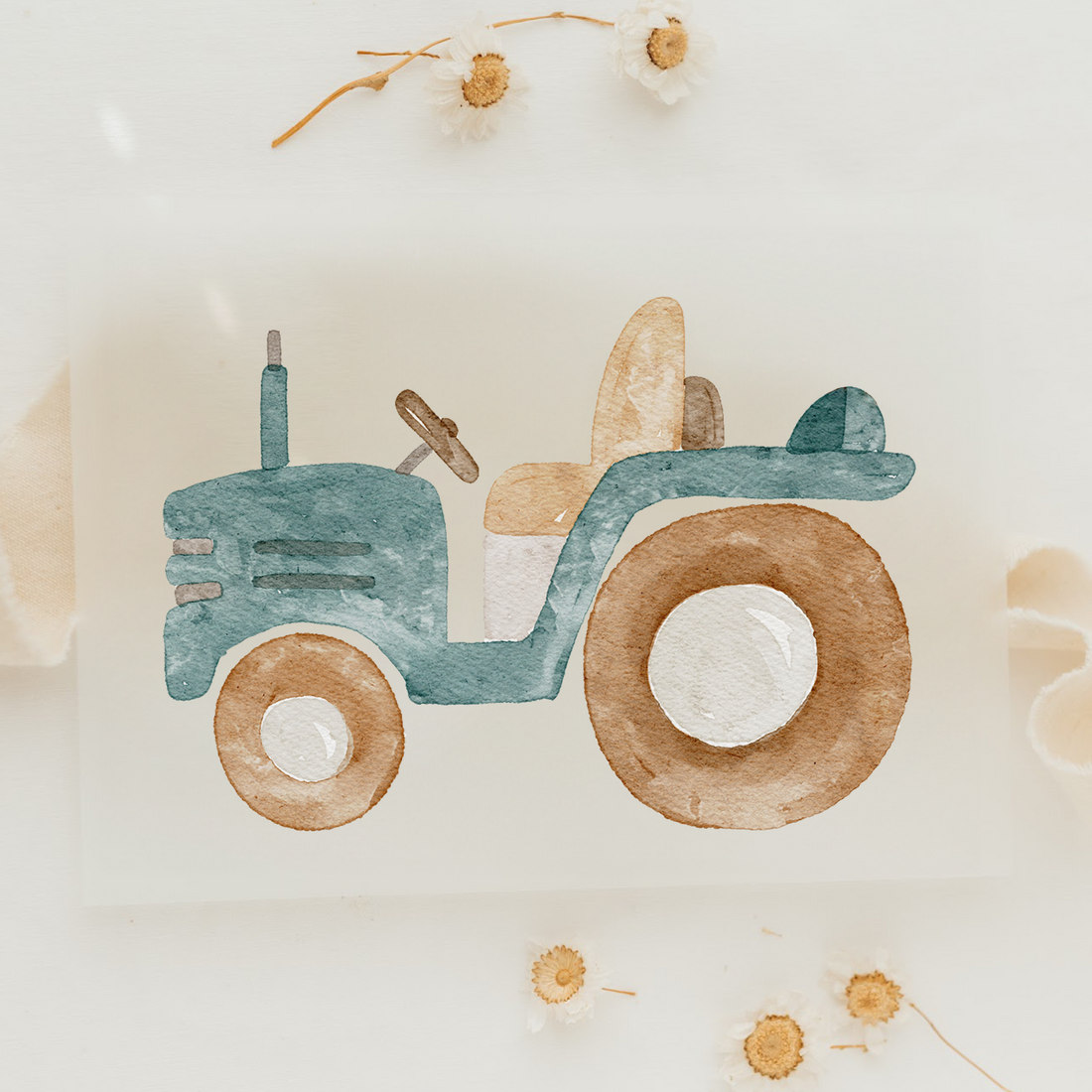 Hej Hanni Bügelbild Traktor