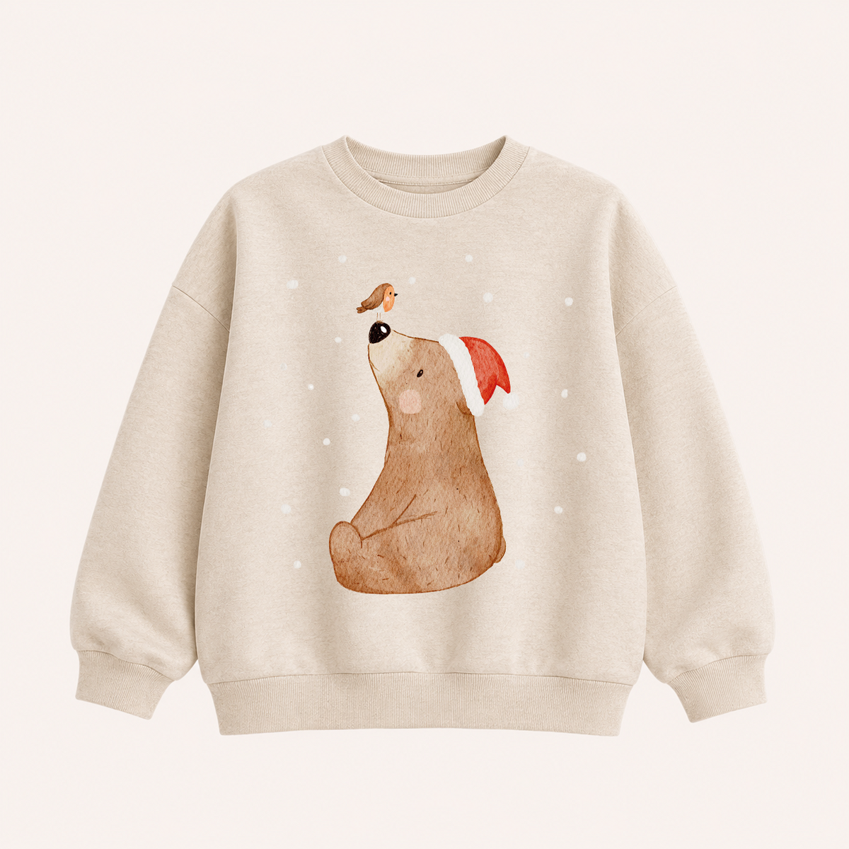 Hej Hanni Bügelbild Weihnachten Kleiner Bär Rotkehlchen