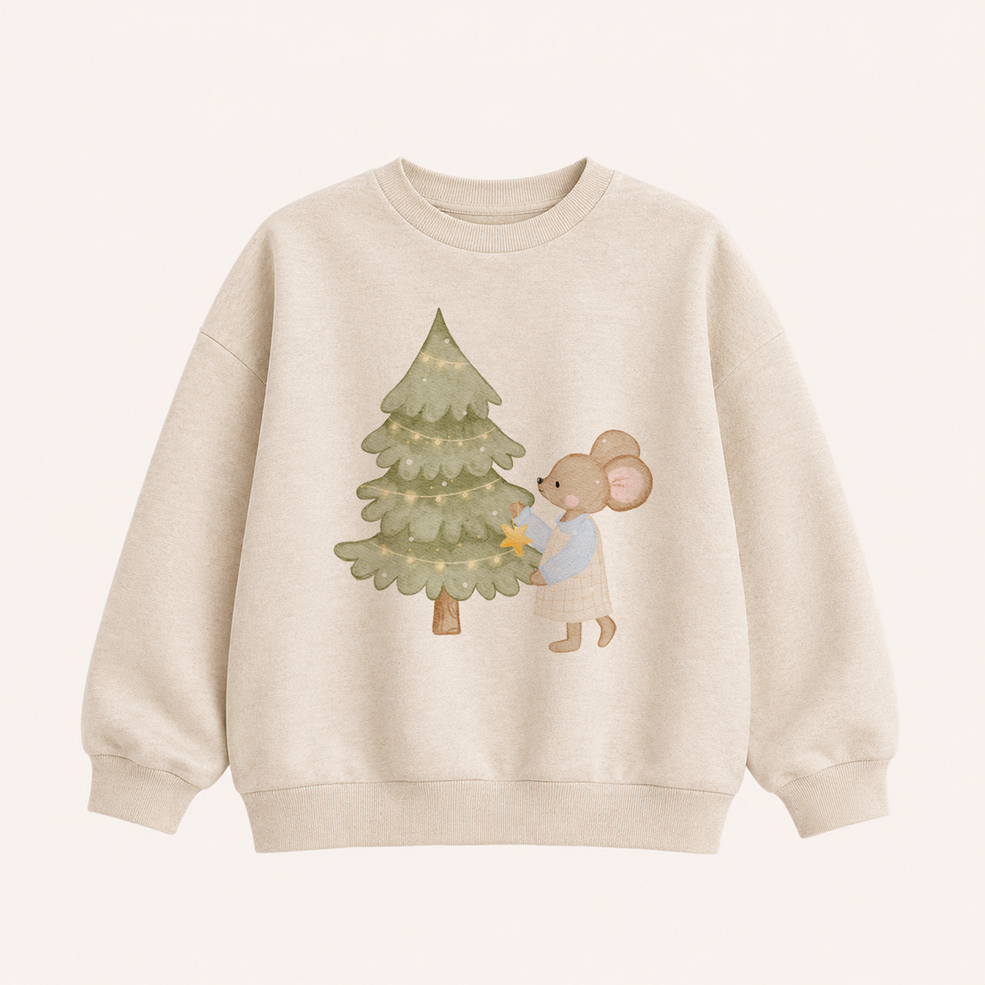 Hej Hanni Bügelbild Weihnachten Maus Weihnachtsbaum