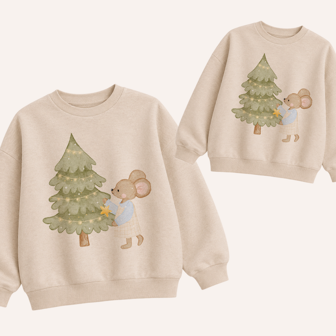 Hej Hanni Bügelbild Weihnachten Maus Weihnachtsbaum
