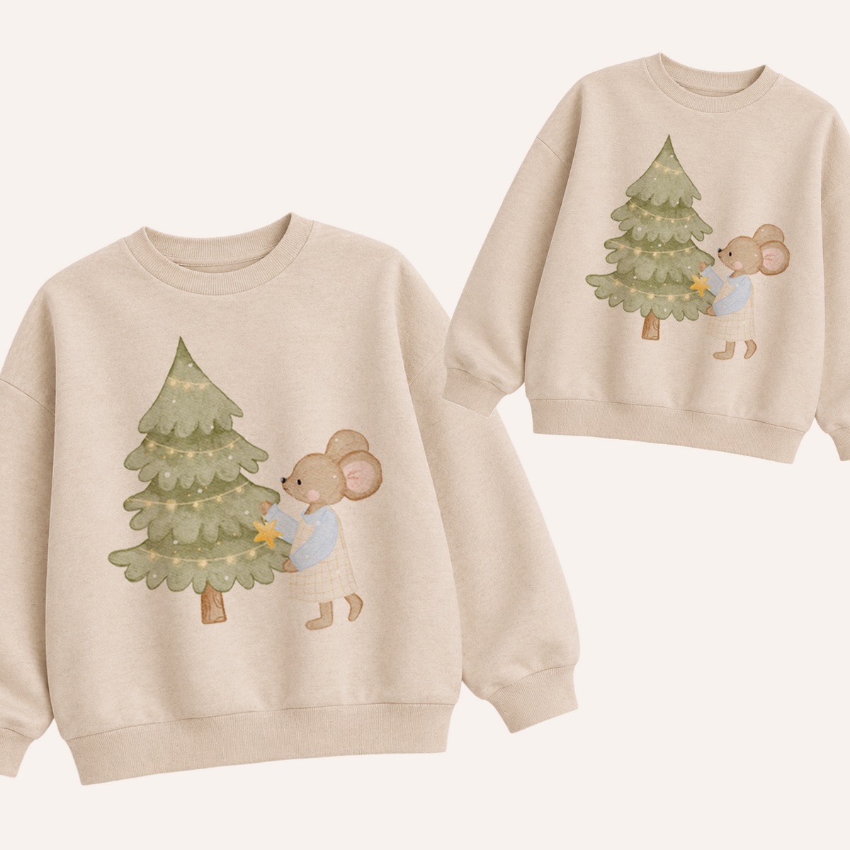 Hej Hanni Bügelbild Weihnachten Maus Weihnachtsbaum
